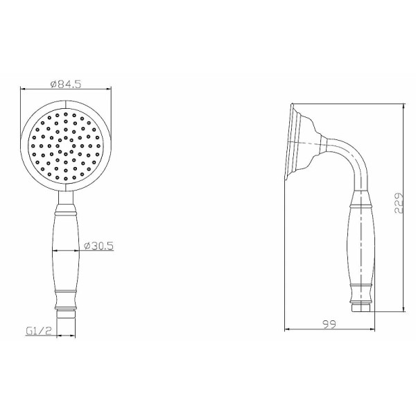 Душевая лейка Esko бронзовая (SSP950Br)