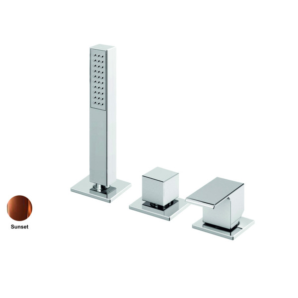 Смеситель на борт ванны Cezares Porta с выдвижным душем и переключателем, sunset (PORTA-BVDM3-SS) Смеситель на борт ванны Cezares Porta с выдвижным душем и переключателем, sunset (PORTA-BVDM3-SS)