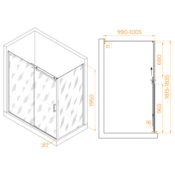 Душевой уголок RGW Tornado 180x100 стекло прозрачное, профиль хром (02074480-11) Душевой уголок RGW Tornado 180x100 стекло прозрачное, профиль хром (02074480-11)