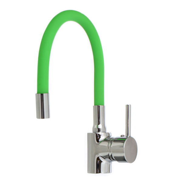 Смеситель для кухни Ex-promt Kitchen с гибким изливом, хром (Ex125.4-11 light green)