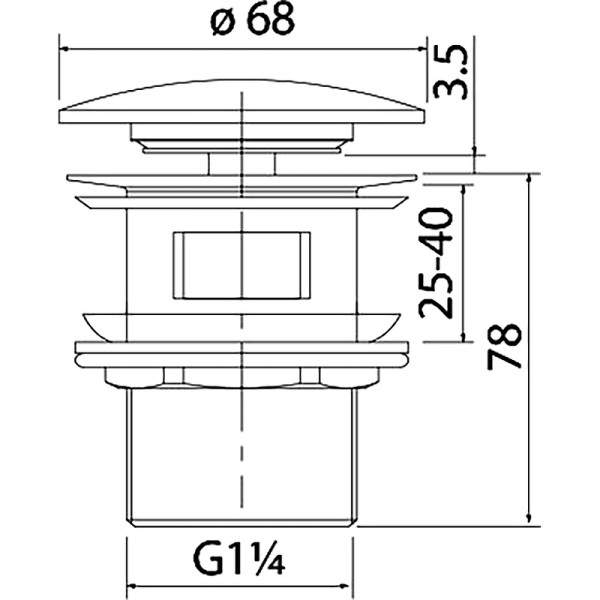 Донный клапан Iddis Optima home черный (OPHBM0Wi88)