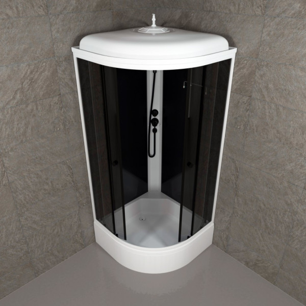 Душевая кабинаTriton Грэй 90x90 стекло тонированное, профиль черный (DK378)