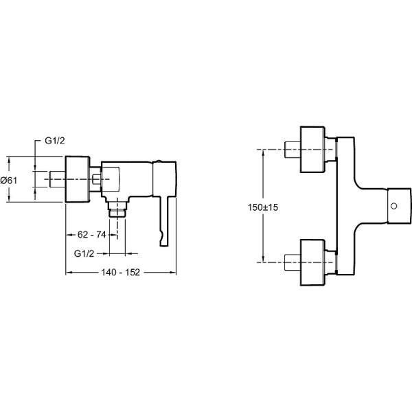 Смеситель для душа Jacob Delafon Cuff хром (E45533-CP)
