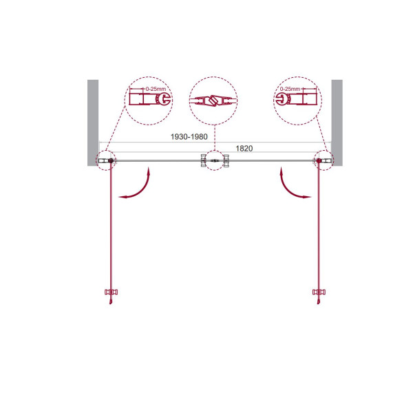 Душевая дверь BelBagno Etna 200х195 стекло прозрачное, профиль хром (ETNA-B-2-200-C-Cr) Душевая дверь BelBagno Etna 200х195 стекло прозрачное, профиль хром (ETNA-B-2-200-C-Cr)