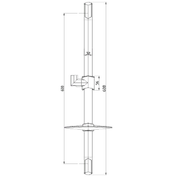 Душевая штанга Lemark 685 мм с шестиугольной мыльницей (LM8066C) Душевая штанга Lemark 685 мм с шестиугольной мыльницей (LM8066C)