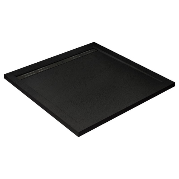Душевой поддон из искусственного мрамора Cezares 90x90x3 черный матовый (TRAY-AS-A-90-3-NERO)