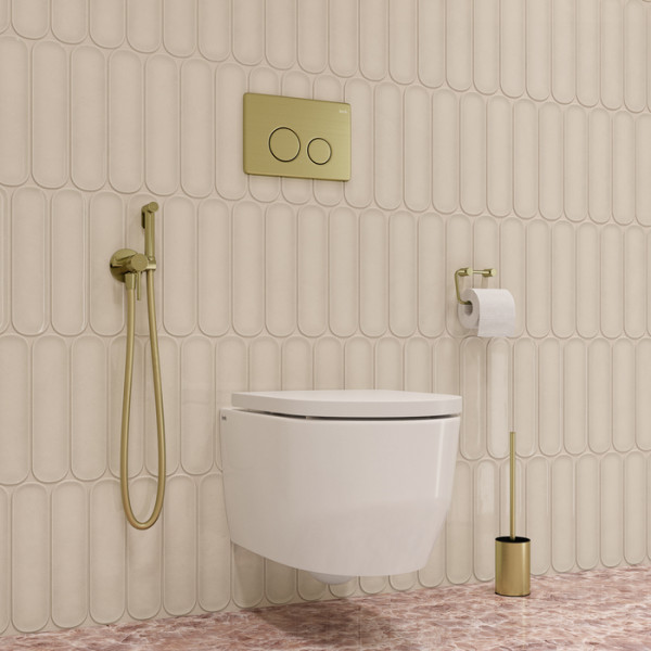 Смеситель с гигиеническим душем Iddis Axes золотой (005MGR0i08)