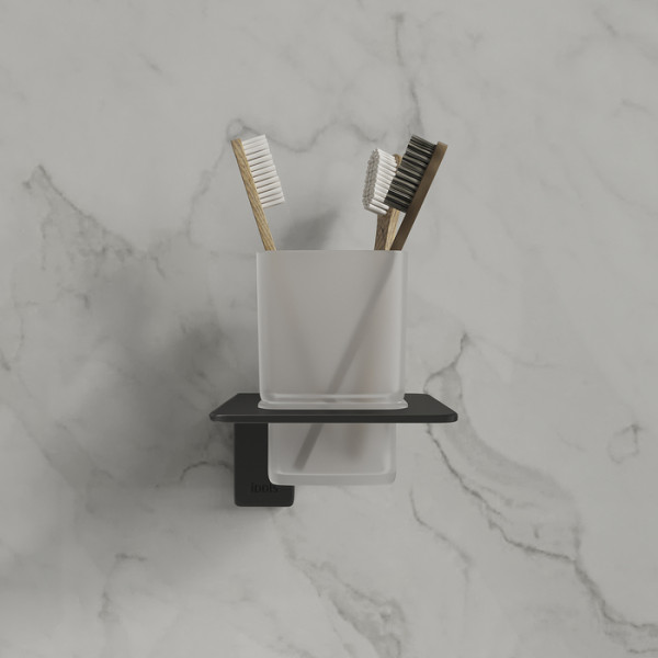 Подстаканник одинарный матовое стекло сплав металлов Slide Iddis (SLIBSG1i45)