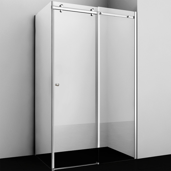 Душевой уголок WasserKRAFT Vils 56R 100х200х80 стекло прозрачное, профиль хром (56R17) Душевой уголок WasserKRAFT Vils 56R 100х200х80 стекло прозрачное, профиль хром (56R17)