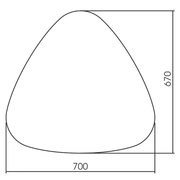 Зеркало Azario Moby 70x67 универсал, выключатель-датчик на движение (LED-00002974)