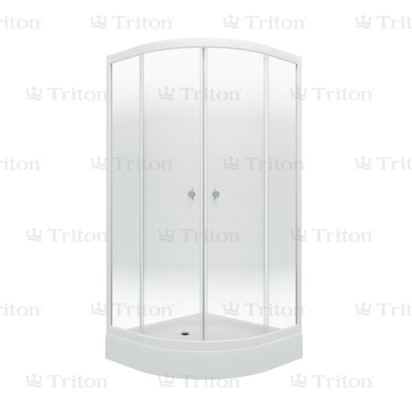 Душевой уголок Triton 100*100 А стекло лайт, профиль белый (DK214_1)