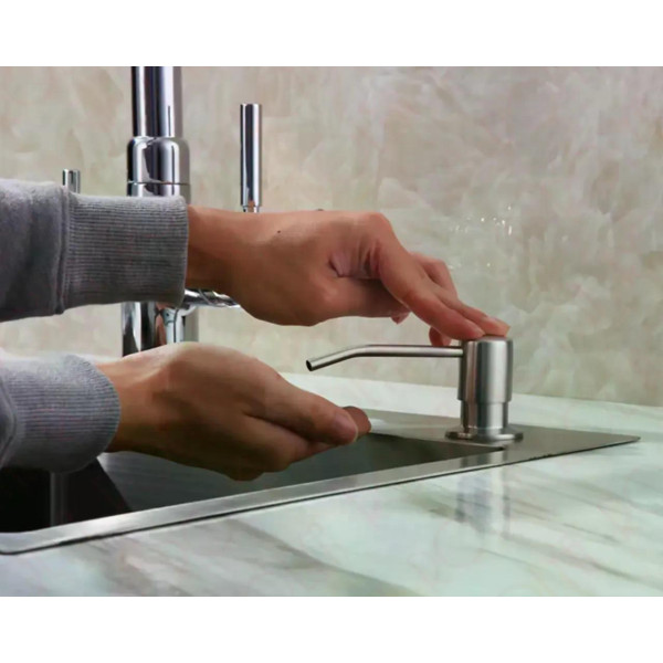 Дозатор моющего средства для мойки Rea Chrom хром (BAT-00478)