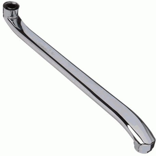 Излив Melodia для смесителя для ванны плоский S-образный с аэратором 45см (MKP20709P)