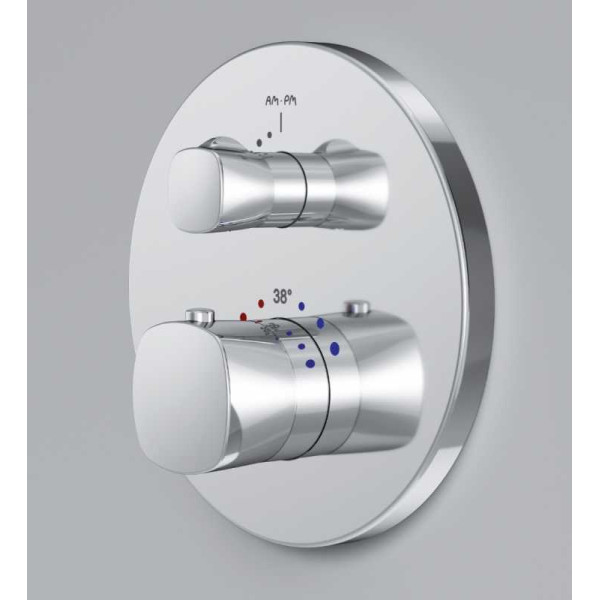 Смеситель термостатический для ванны и душа AM.PM  Spirit V2.1 внешняя панель-переключатель, монтируемый в стену, хром (F71A85500)