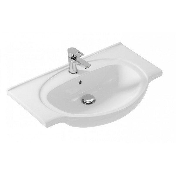 Раковина подвесная Azario Fretta Round 79,5x21,5x50 белая (TEO-80)