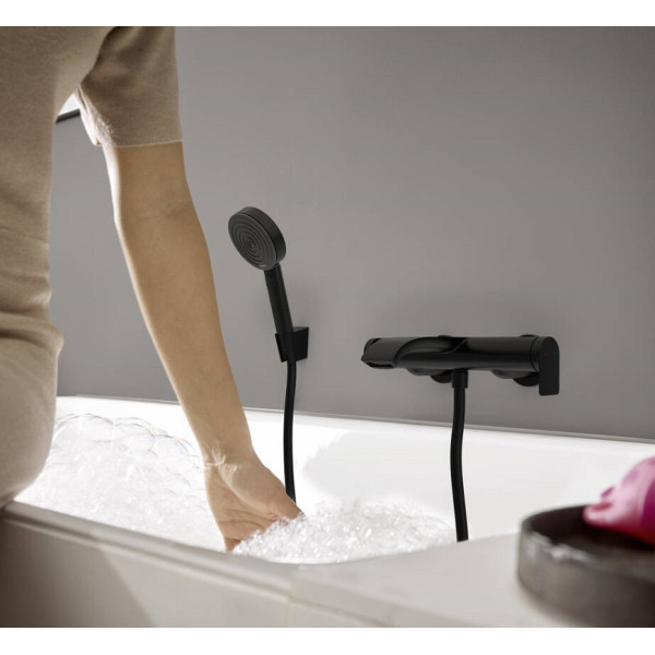 Смеситель для ванны и душа Hansgrohe Finoris черный (75420670)