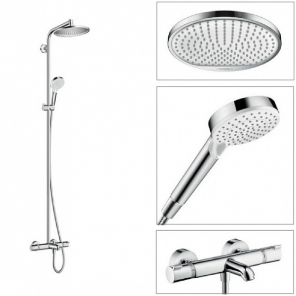 Душевая система Hansgrohe CromettaS Showerpipe 240 (27320000)