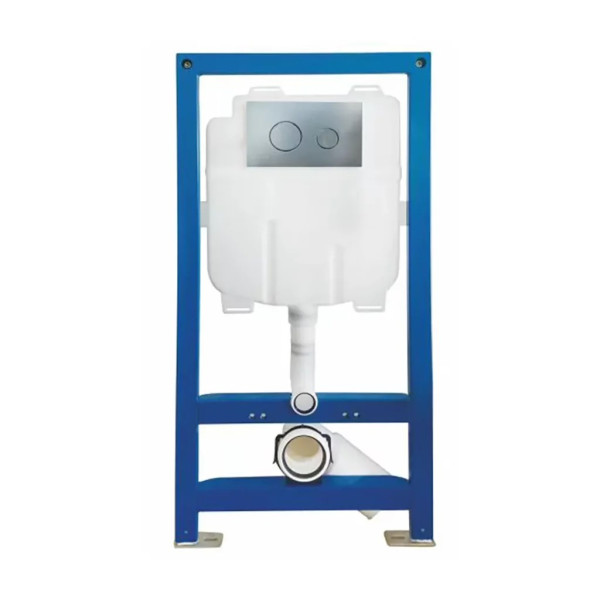 Инсталляция для подвесного унитаза Vier с клавишей, круглая хром (VRQ60-B)