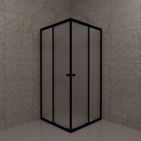 Душевой уголок Triton Вента 90x90 стекло прозрачное, профиль черный (DK364)