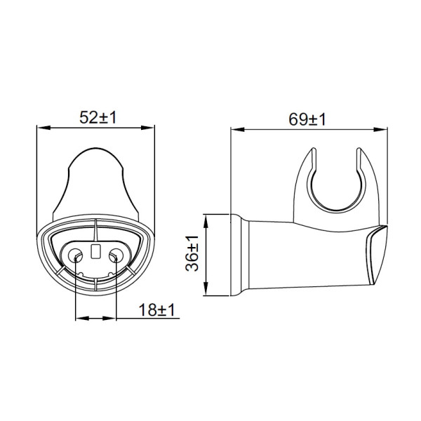 Держатель для лейки Iddis Optima Home хром (030CP00I53)