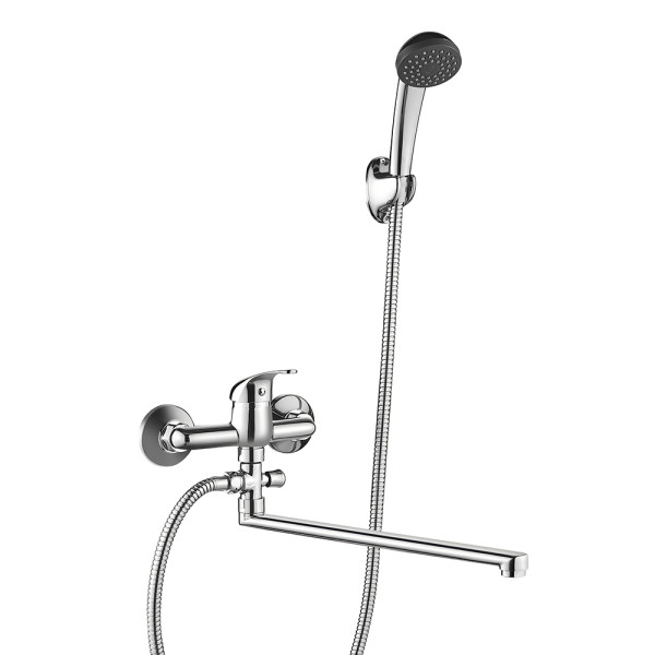 Смеситель для ванны и душа Wesnaart с длинным изливом Prof с душевым комплектом хром (PRO18-320) Смеситель для ванны и душа Wesnaart с длинным изливом Prof с душевым комплектом хром (PRO18-320)