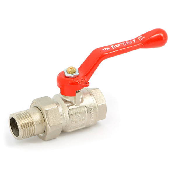 Кран 1 1/4" шаровый со сгоном Uni-Fitt Etalon (ГОСТ, красная ручка) 113L5000 Кран 1 1/4" шаровый со сгоном Uni-Fitt Etalon (ГОСТ, красная ручка) 113L5000