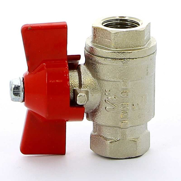 Кран Itap 1/4" ВВ шаровый Ideal (красная бабочка) (0920014)