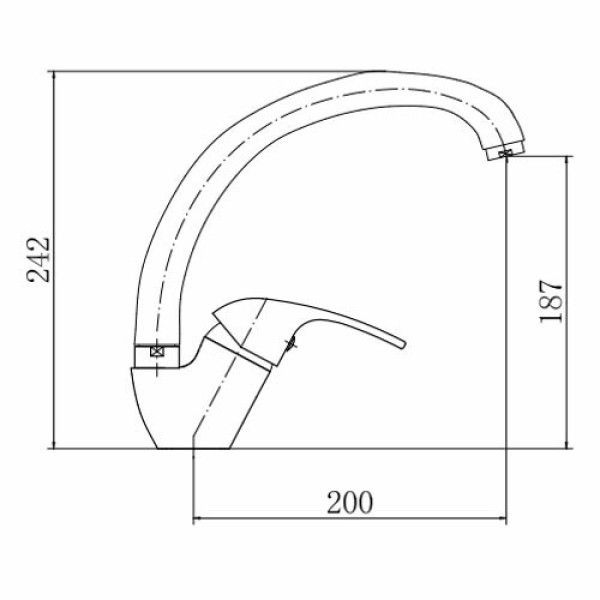 Смеситель для кухни Fashun хром (A4103)