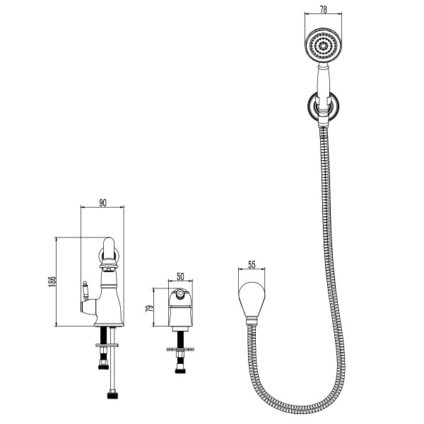 Смеситель на борт ванны Lemark Villa хром (LM4847C) Смеситель на борт ванны Lemark Villa хром (LM4847C)