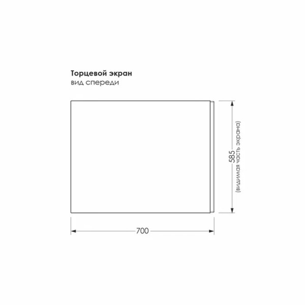 Экран торцевой для ванны Melodia Blues 70 (MPL012700)