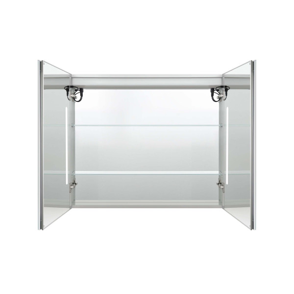 Шкаф зеркальный алюминиевый Aquatek с подсветкой 800x700x133 антизапотевание (AQ7809-MLC)