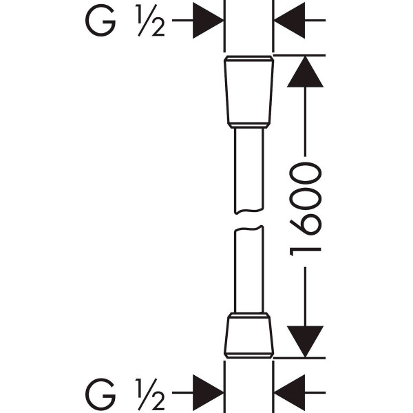 Шланг для душа Hansgrohe Isiflex 340 см шлифованный черный хром (28276340)