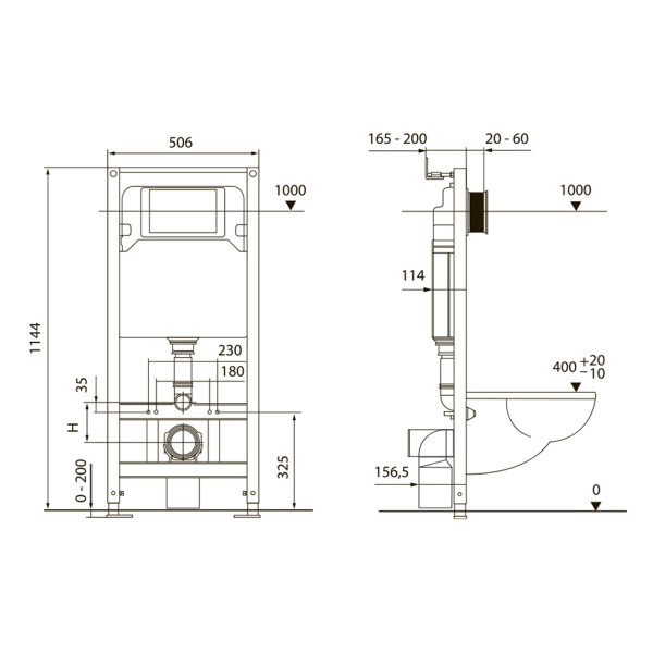 Инсталляция с унитазом TECEspring Base с клавишей хром глянц. унитаз Basic (K401201WCB)