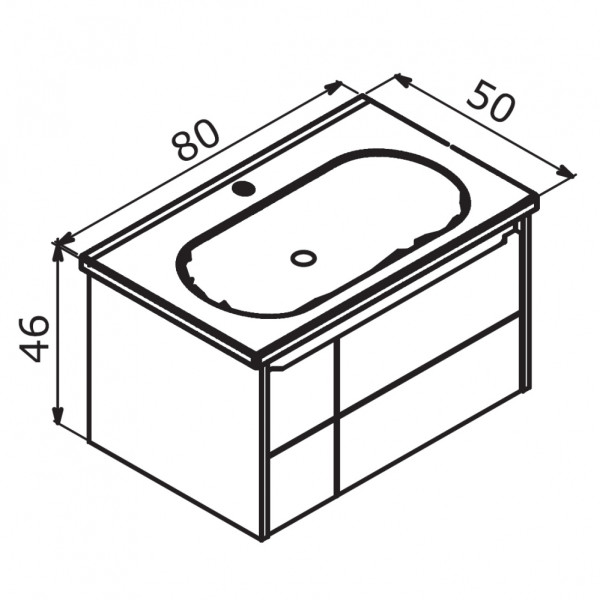 Тумба подвесная Orka Likya 800x500x460 с раковиной антрацит матовый (5002491) Тумба подвесная Orka Likya 800x500x460 с раковиной антрацит матовый (5002491)