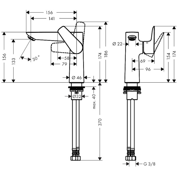 Смеситель для раковины Hansgrohe Talis E 150 хром (71755000)