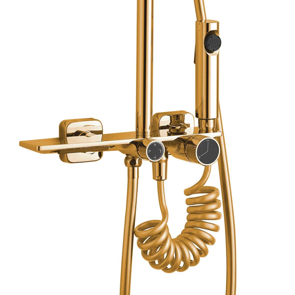 Душевая система на четыре режима Rea Helix Gold (REA-P6619)