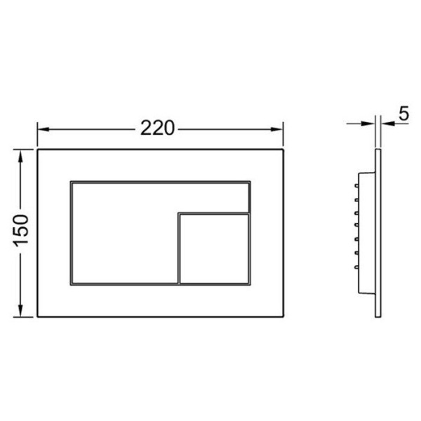 Клавиша смывная Tece TECEvelvet Белый (9240735)