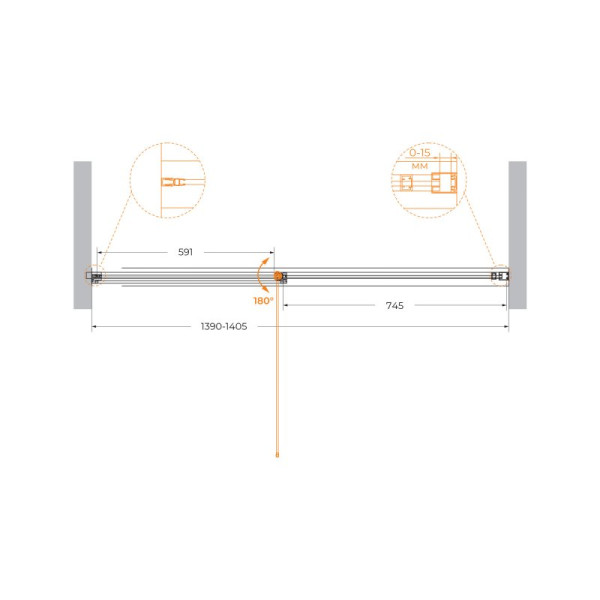 Душевая дверь Cezares Urban 140x195 стекло прозрачное, профиль хром (URBAN-B-12-140-C-CR) Душевая дверь Cezares Urban 140x195 стекло прозрачное, профиль хром (URBAN-B-12-140-C-CR)
