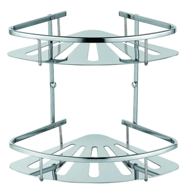 Полка угловая двухэтажная хром Azario (AZ-836-2)