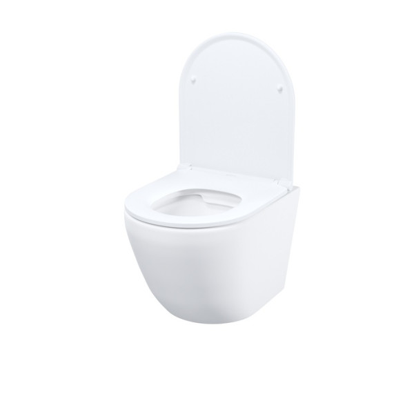 Унитаз подвесной Iddis Blanco безободковый с сиденьем soft-close белый (BLARNSEi25)