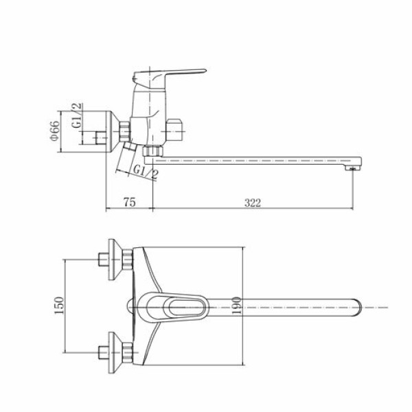 Смеситель для ванны и душа Fashun с душевым комплектом хром (A2204) Смеситель для ванны и душа Fashun с душевым комплектом хром (A2204)