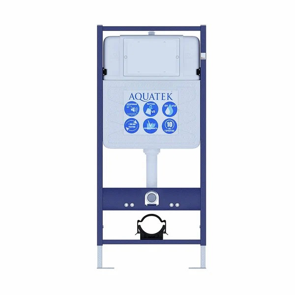 Комплект нсталляция c унитазом Aquatek Бетта KDI18рама Standard INS-0000012 с клавишей KDI-0000018 и крепежом KKI-0000002+унитаз Бетта AQ1253W-00 с