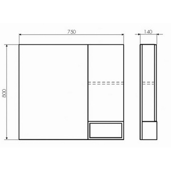 Шкаф зеркальный Comforty Турин 750x750x800 дуб бежевый (00004144198)