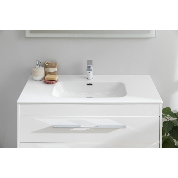 Тумба подвесная Aquanet Августа 100 белый (ручка хром) (00277509) Тумба подвесная Aquanet Августа 100 белый (ручка хром) (00277509)