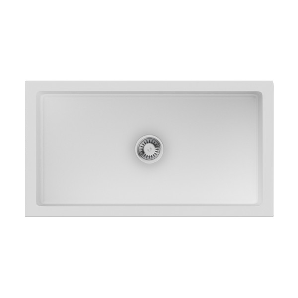 Мойка для кухни врезная Omoikiri Mikura 83-WH Glossy Natceramic/белый глянцевый (4993259)