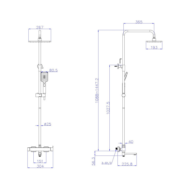 Душевая система Cezares Liberta с душевой гарнитурой хром (SLIDER-CVD-01) Душевая система Cezares Liberta с душевой гарнитурой хром (SLIDER-CVD-01)