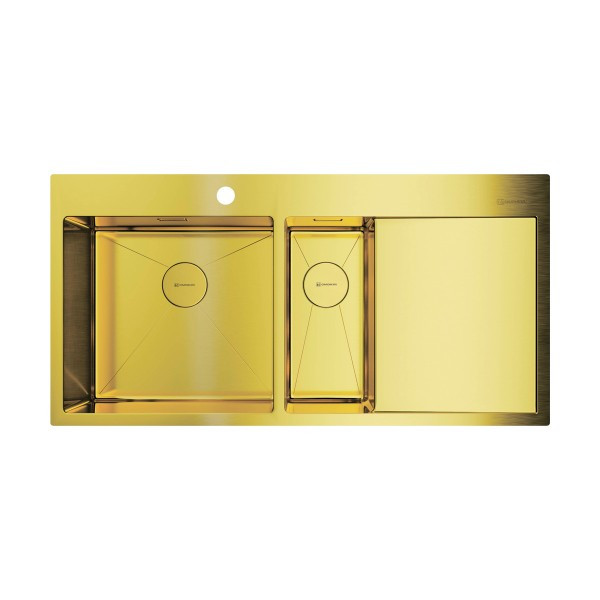 Мойка для кухни врезная Omoikiri Akisame 100-2-LG-L 1000x510 светлое золото (4973089) Мойка для кухни врезная Omoikiri Akisame 100-2-LG-L 1000x510 светлое золото (4973089)