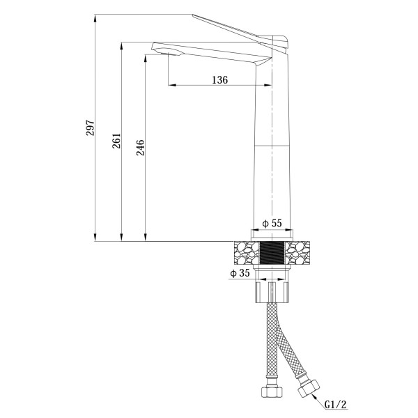 Смеситель для раковины Esko Шанхай золотой (SHA25Gold)