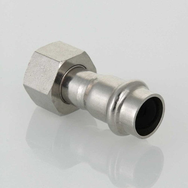 Переход 12*1/2"B с накидной гайкой Valtec (нерж.ст., пресс) (VTi.908.I.001204)