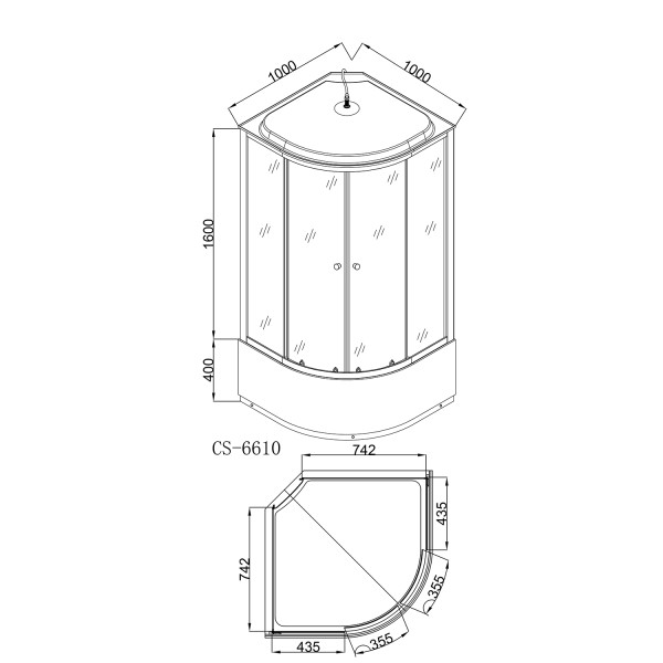 Душевая кабина Loranto CS-6610 F 100x100x215 стекло матовое, профиль хром (CS-6610 F, 10*10*215) Душевая кабина Loranto CS-6610 F 100x100x215 стекло матовое, профиль хром (CS-6610 F, 10*10*215)